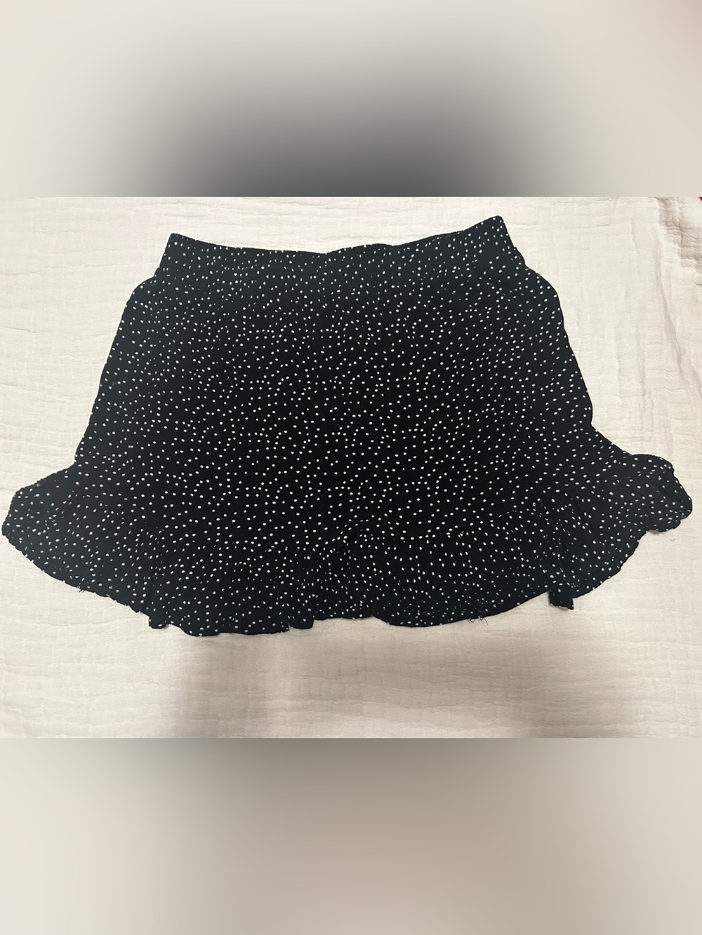 Women’s Ivy & MainBlack Polka Dot Ruffle Hem Women's Skirt